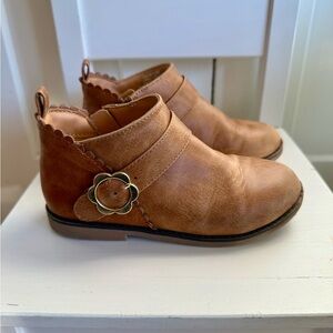 Gymboree Tan Kids Boots with Flower Detail